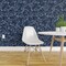 Pre-Pasted Wallpaper 2FT Wide Botanical Toile Traditional Classic Large Scale Dark Blue Garden Floral Custom Pre-pasted Wallpaper by Spoonflower